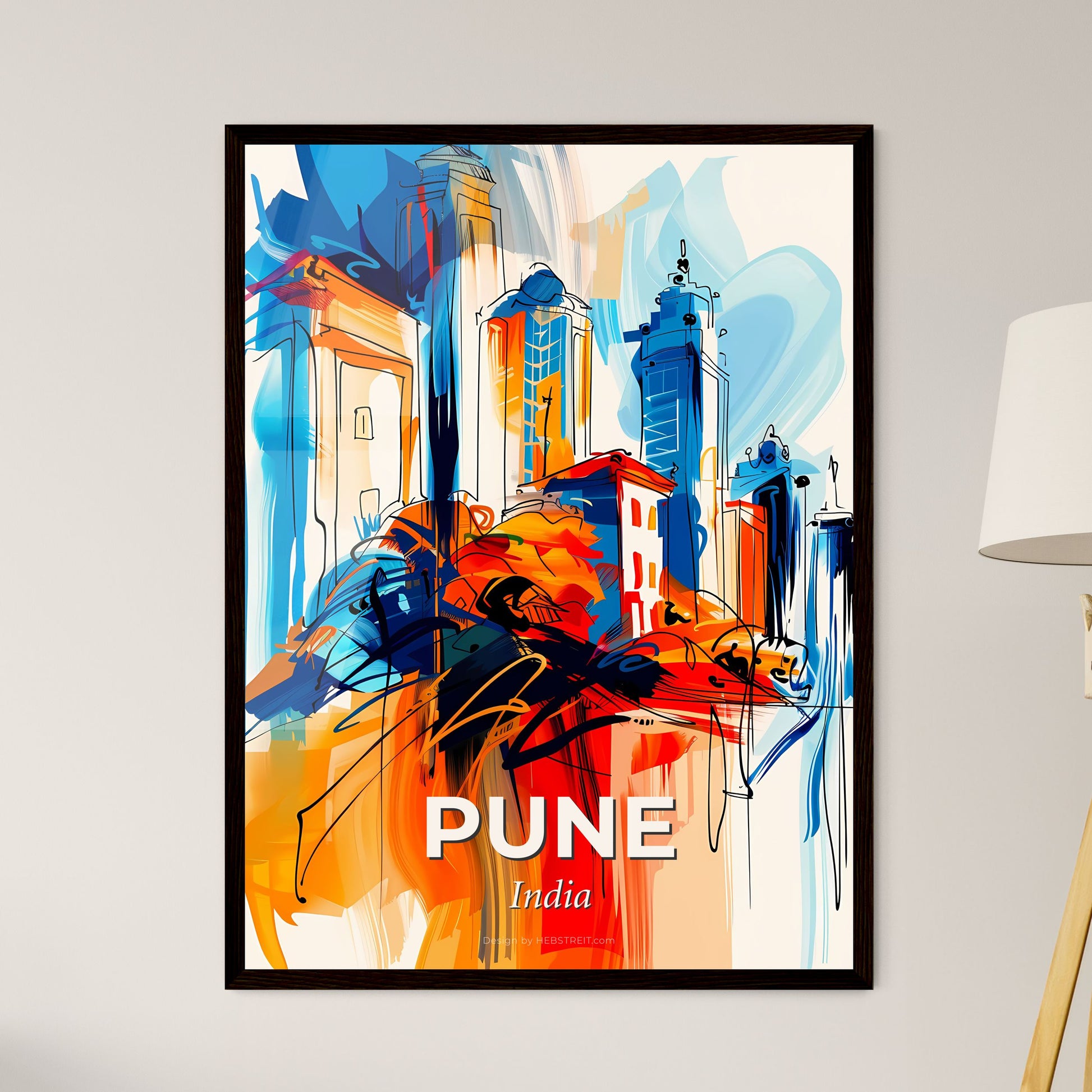 Vibrant Pune, India - A Colorful Painting Of A City