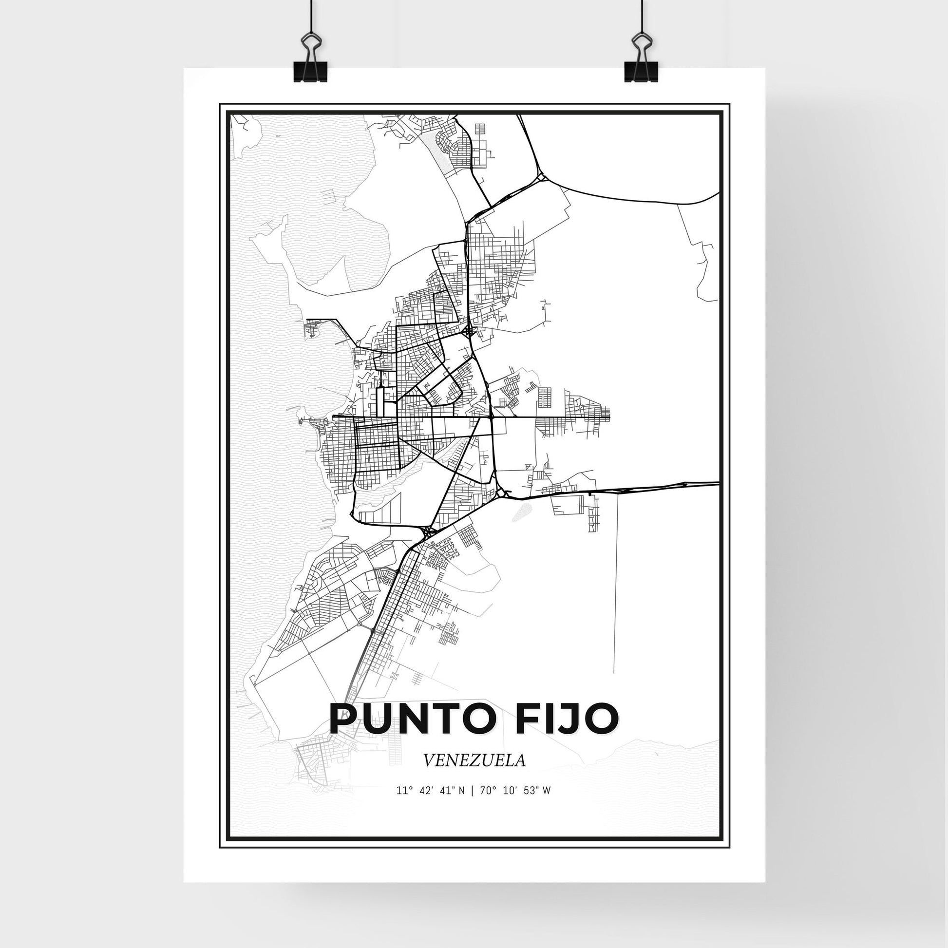 Punto Fijo Venezuela - Premium City Map Poster