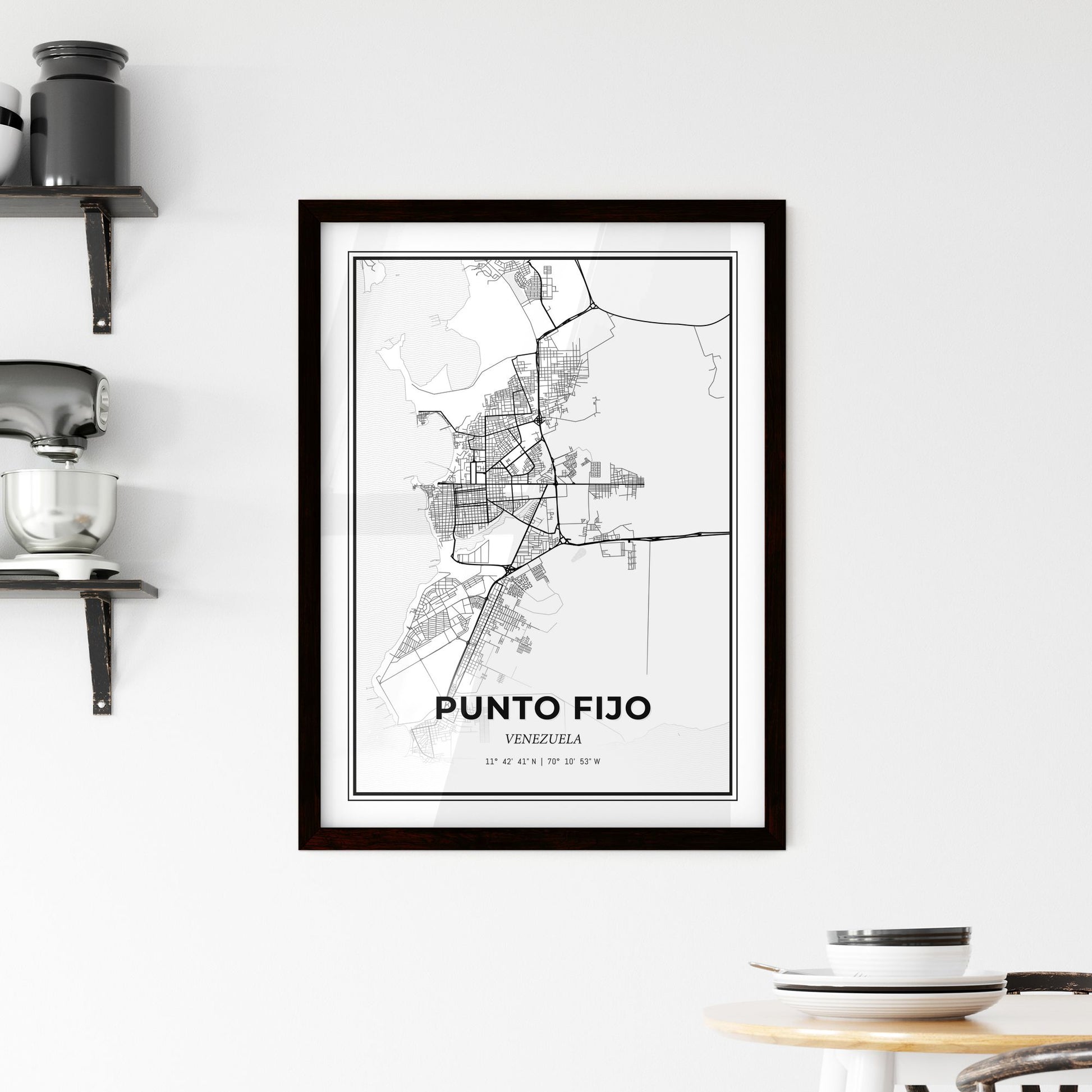 Punto Fijo Venezuela - Minimal City Map