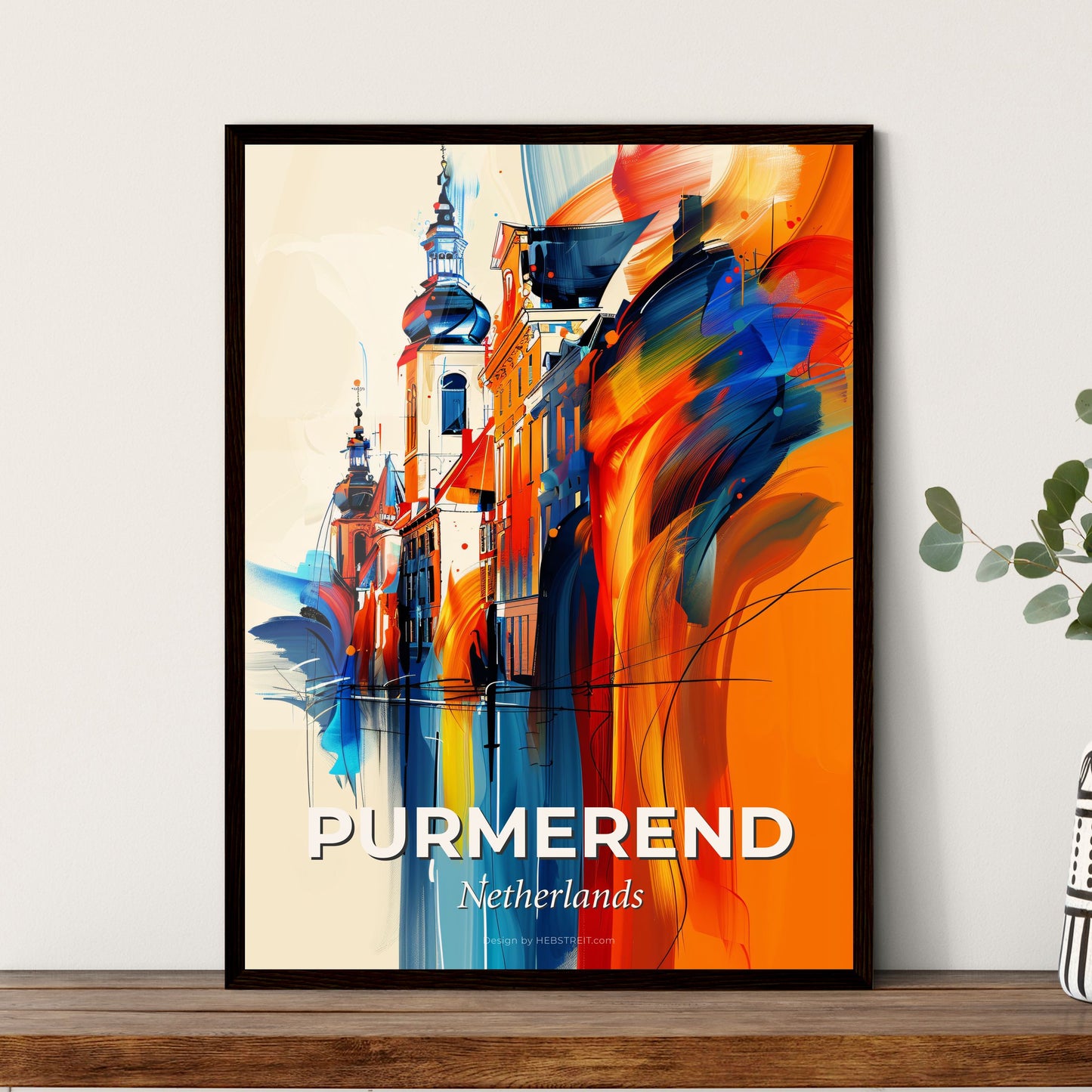 Vibrant Purmerend, Netherlands - A Painting Of A Building