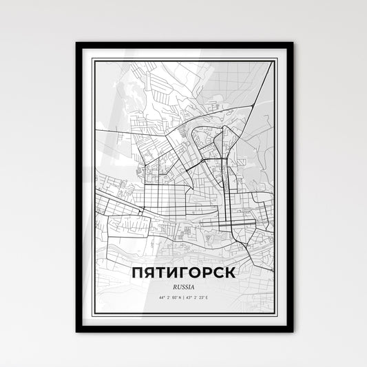 Pyatigorsk Russia - Scandinavian Style City Map for Modern Home Decor