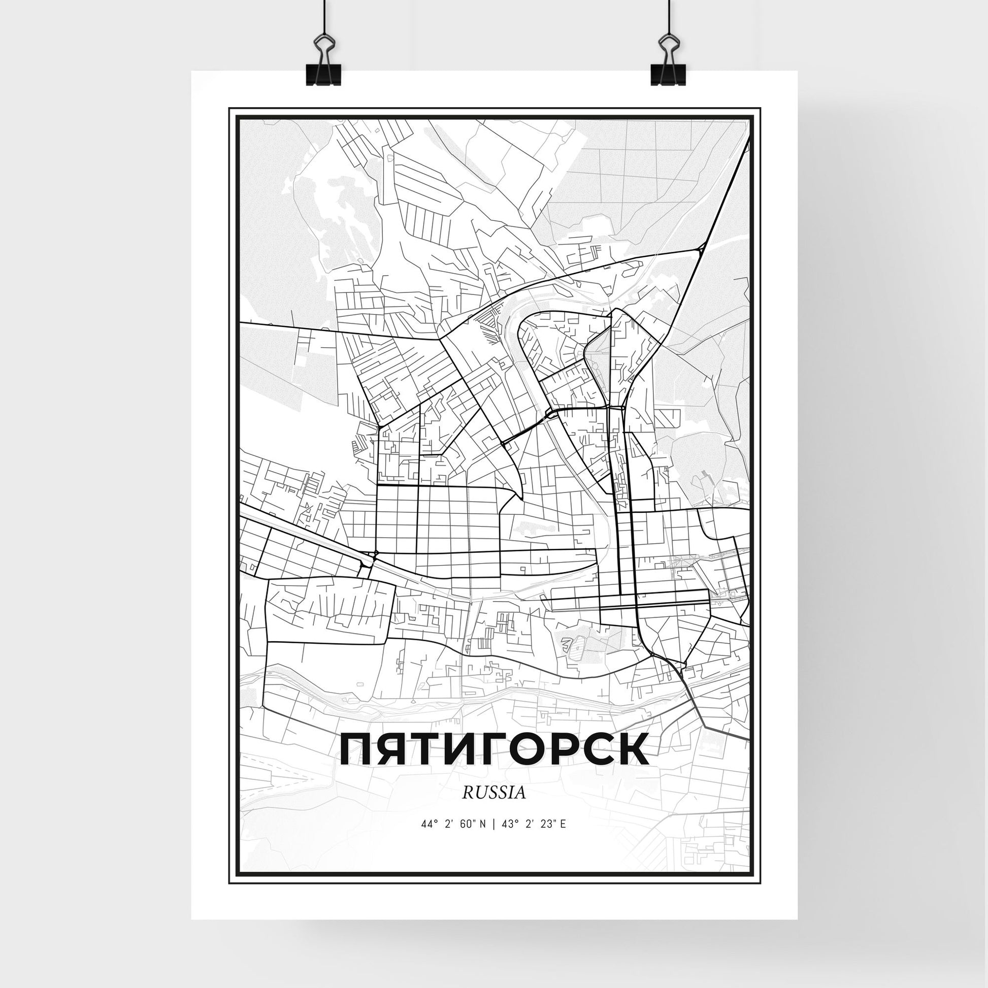 Pyatigorsk Russia - Premium City Map Poster