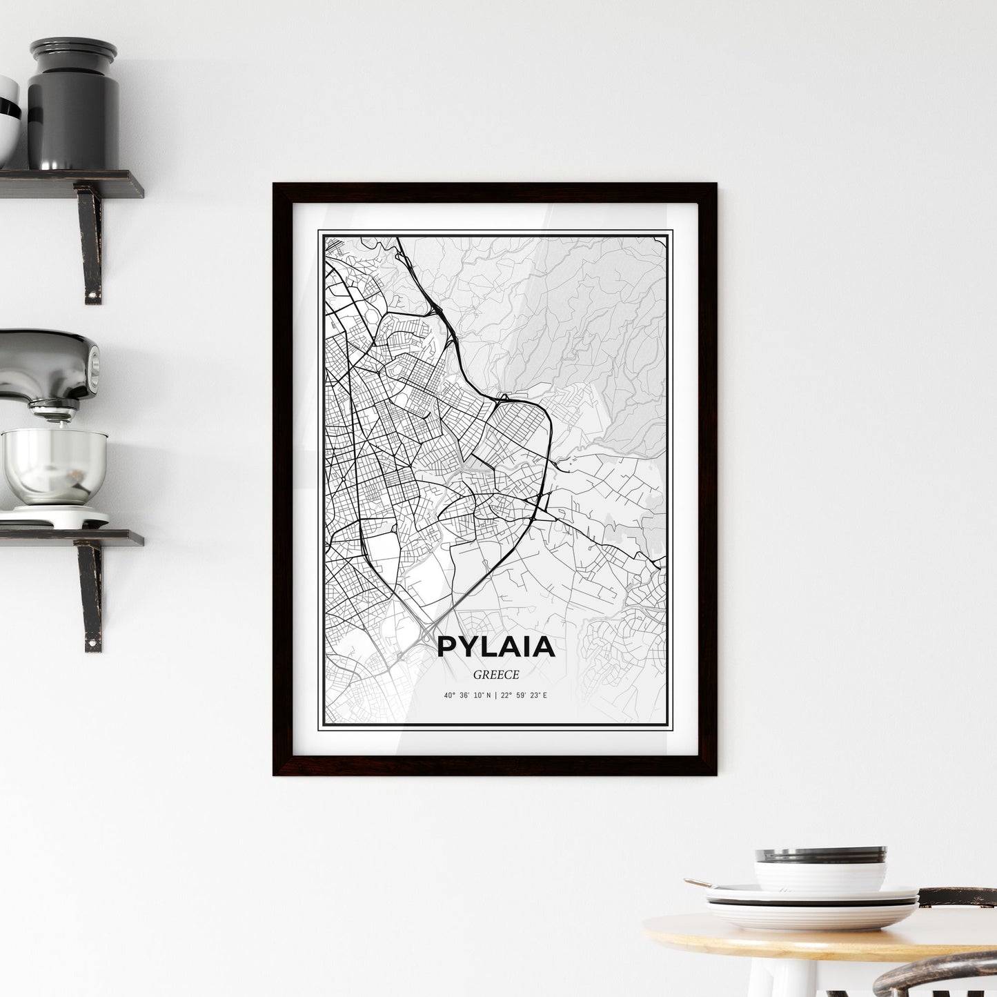 Pylaia Greece - Minimal City Map