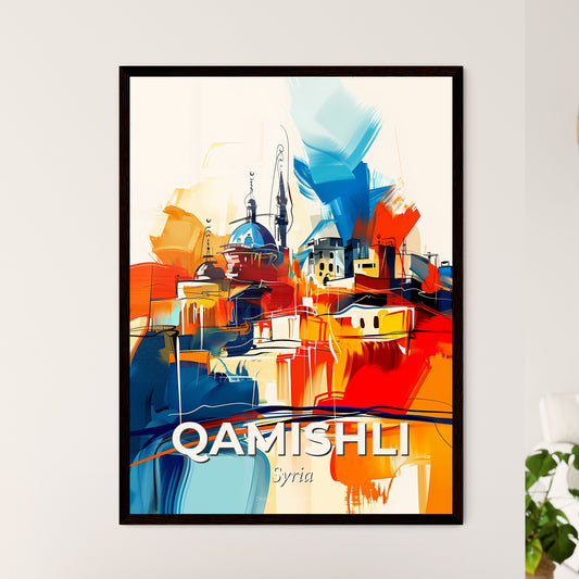 Vibrant Qamishli, Syria - A Painting Of A City