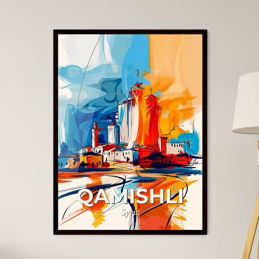 Vibrant Qamishli, Syria - A Painting Of A City