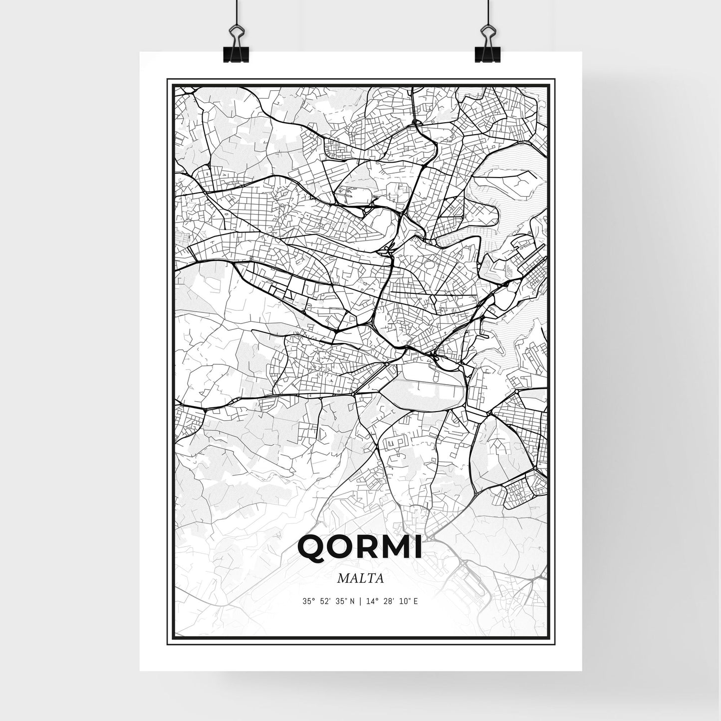  Qormi Malta - Premium City Map Poster