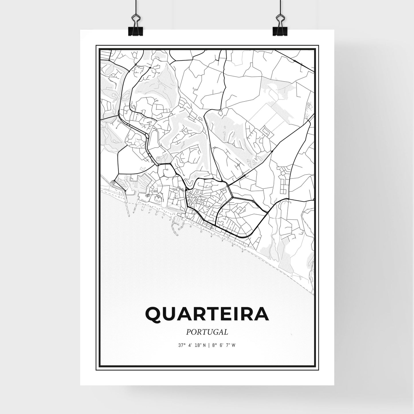 Quarteira Portugal - Premium City Map Poster