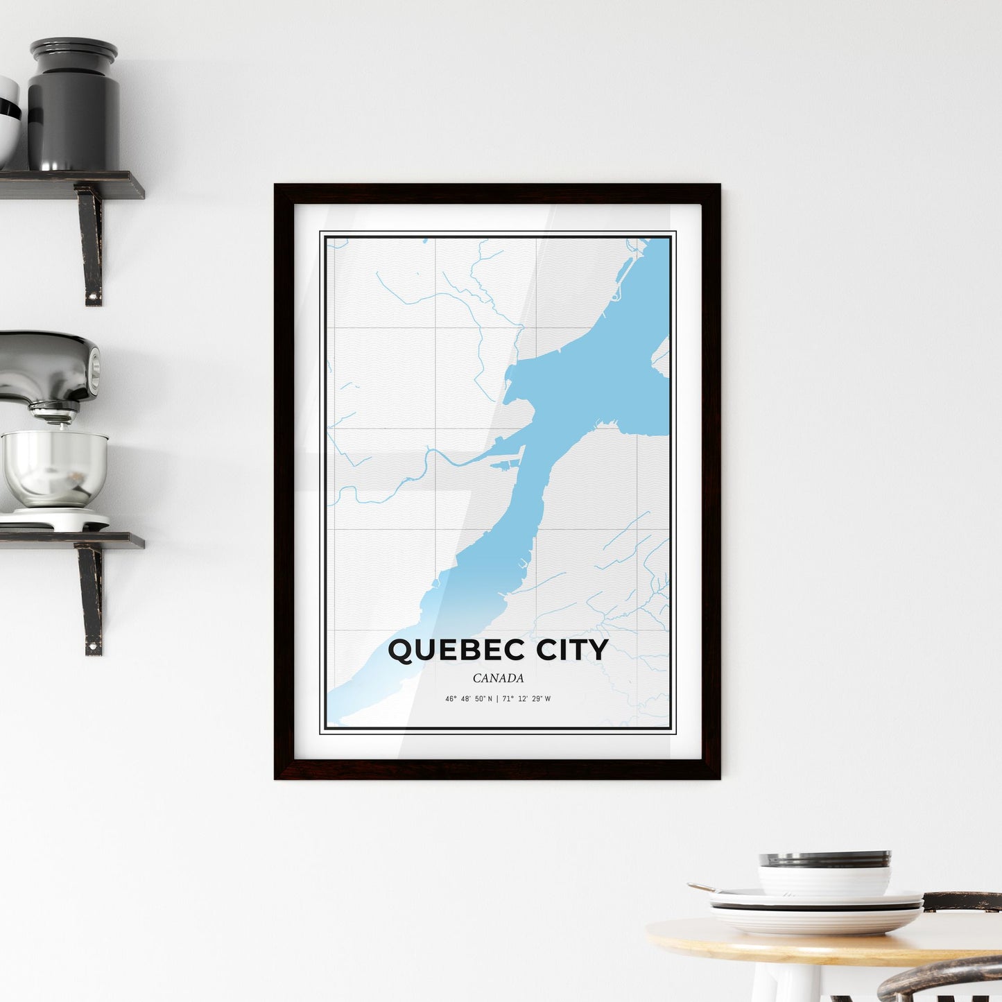 Quebec City Canada - Minimal City Map