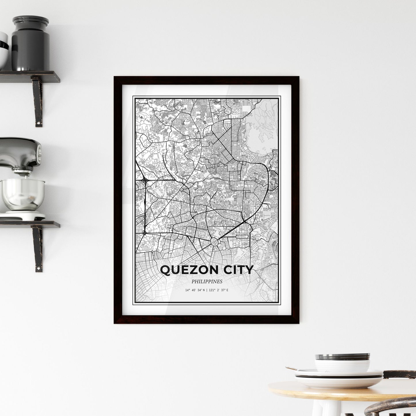 Quezon City Philippines - Minimal City Map