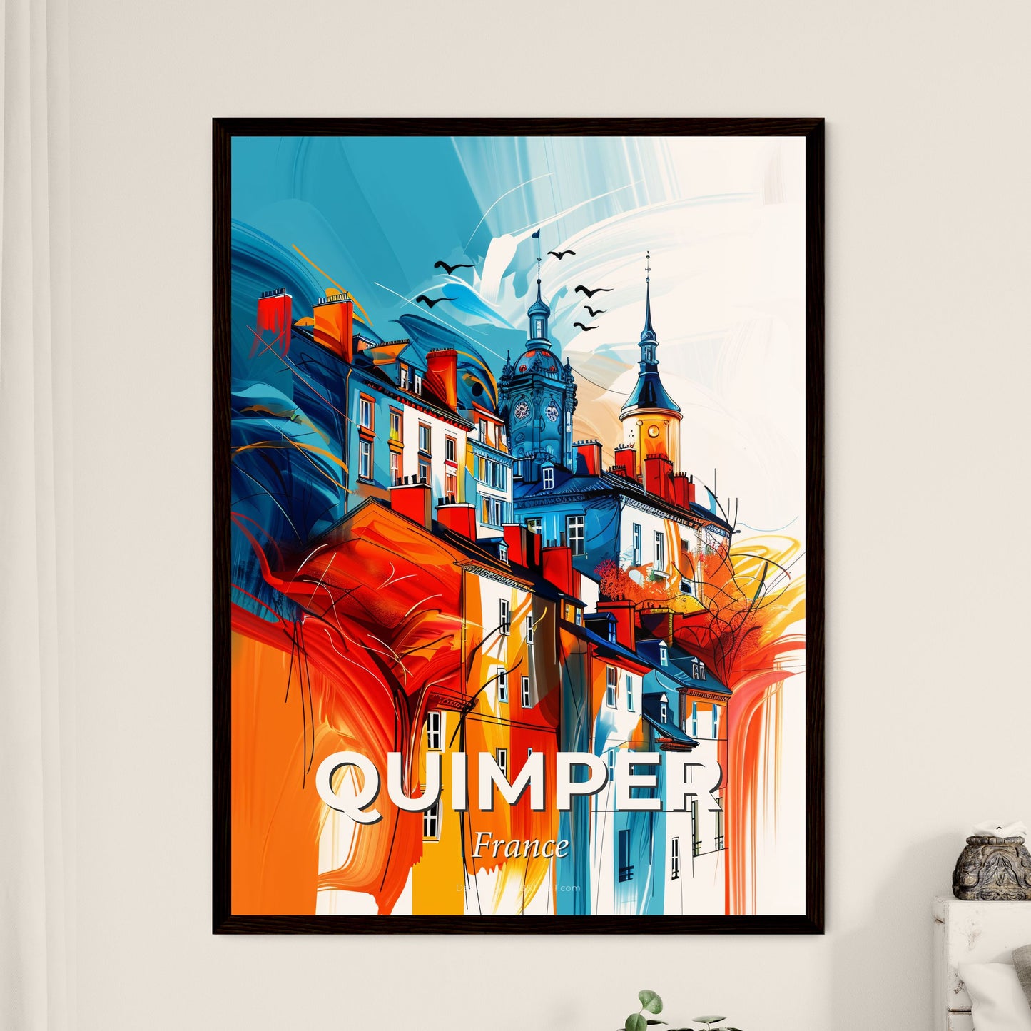 Vibrant Quimper, France - A Painting Of A City