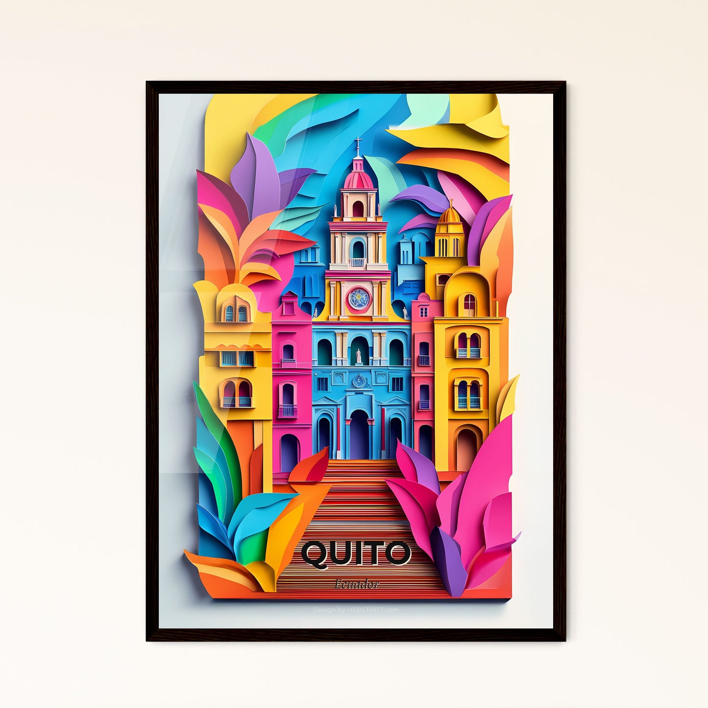 Vivid Quito, Ecuador - a colorful city with a clock tower in the middle