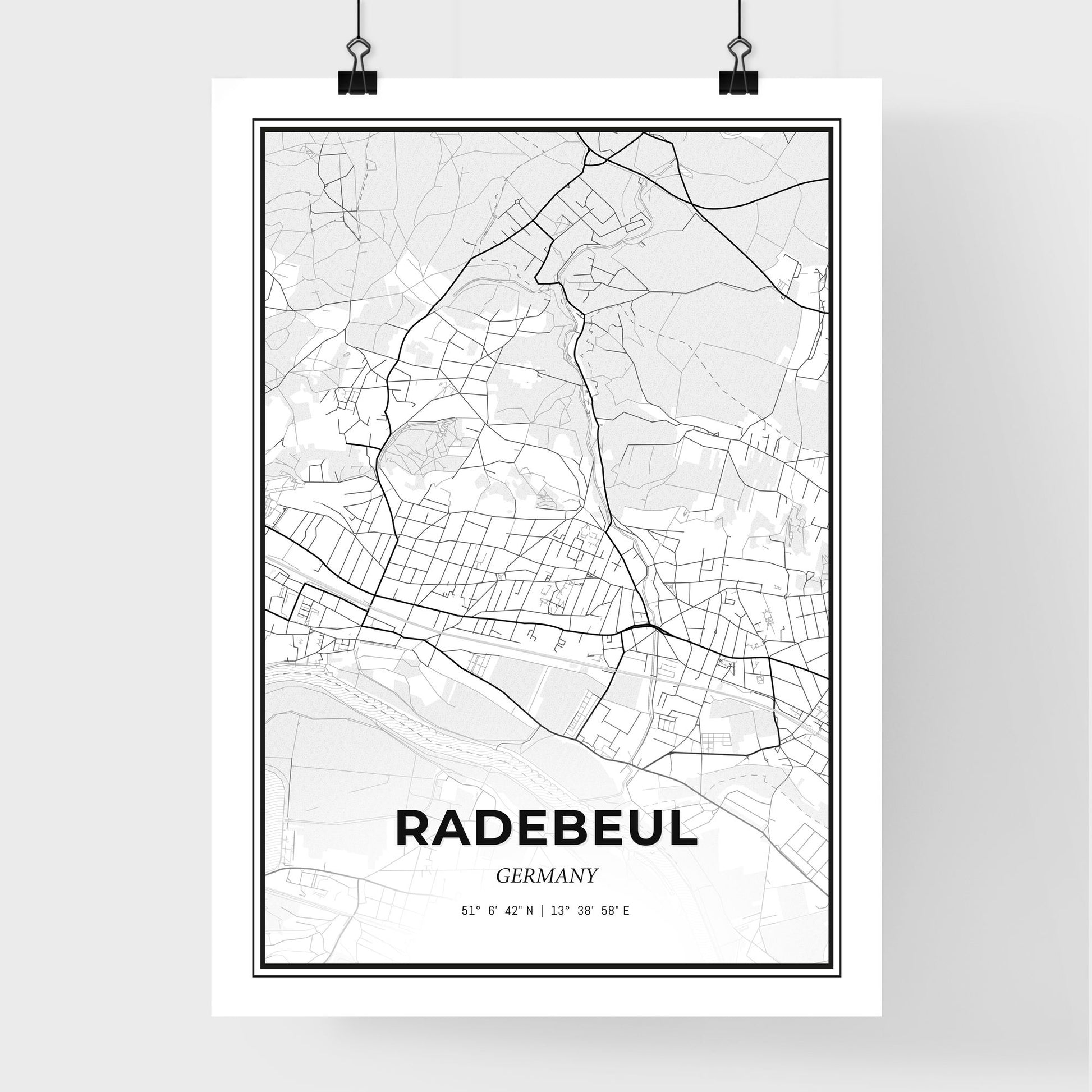 Radebeul Germany - Premium City Map Poster