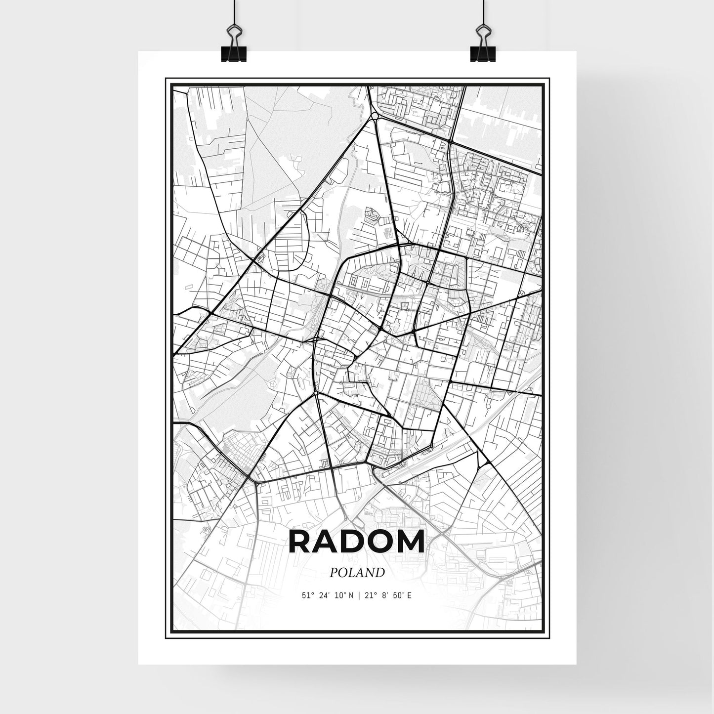 Radom Poland - Premium City Map Poster