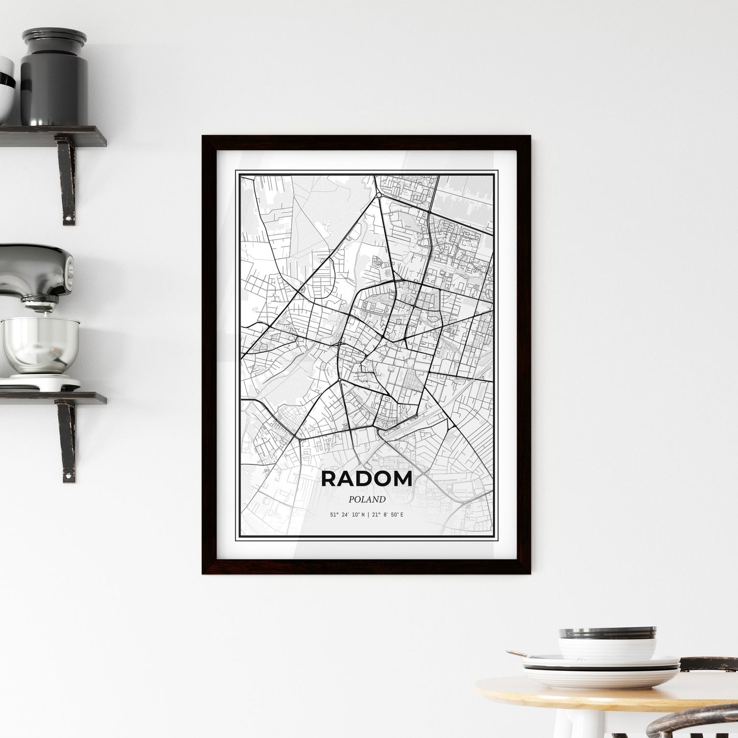 Radom Poland - Minimal City Map