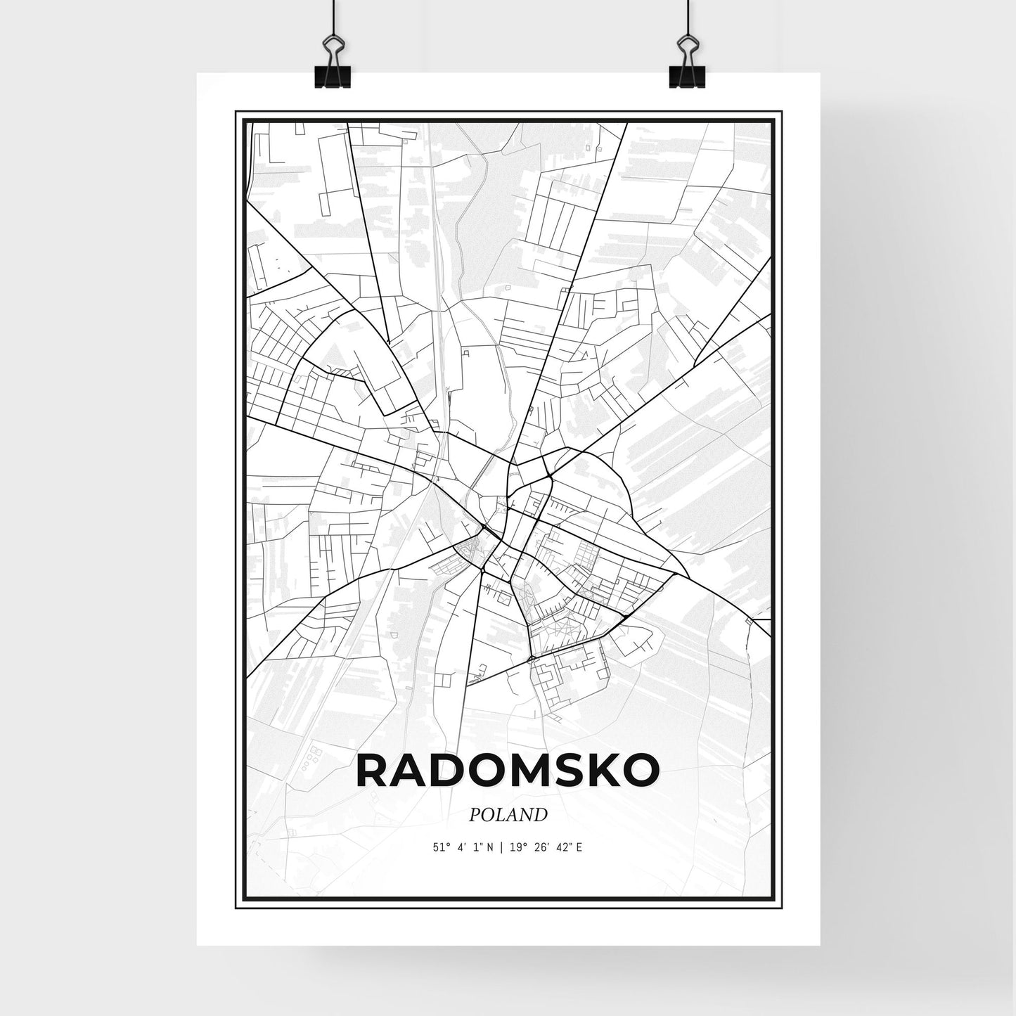 Radomsko Poland - Premium City Map Poster