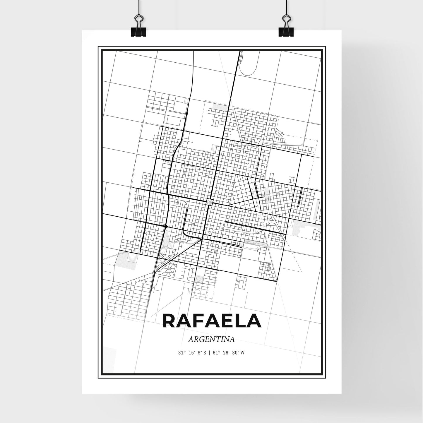 Rafaela Argentina - Premium City Map Poster