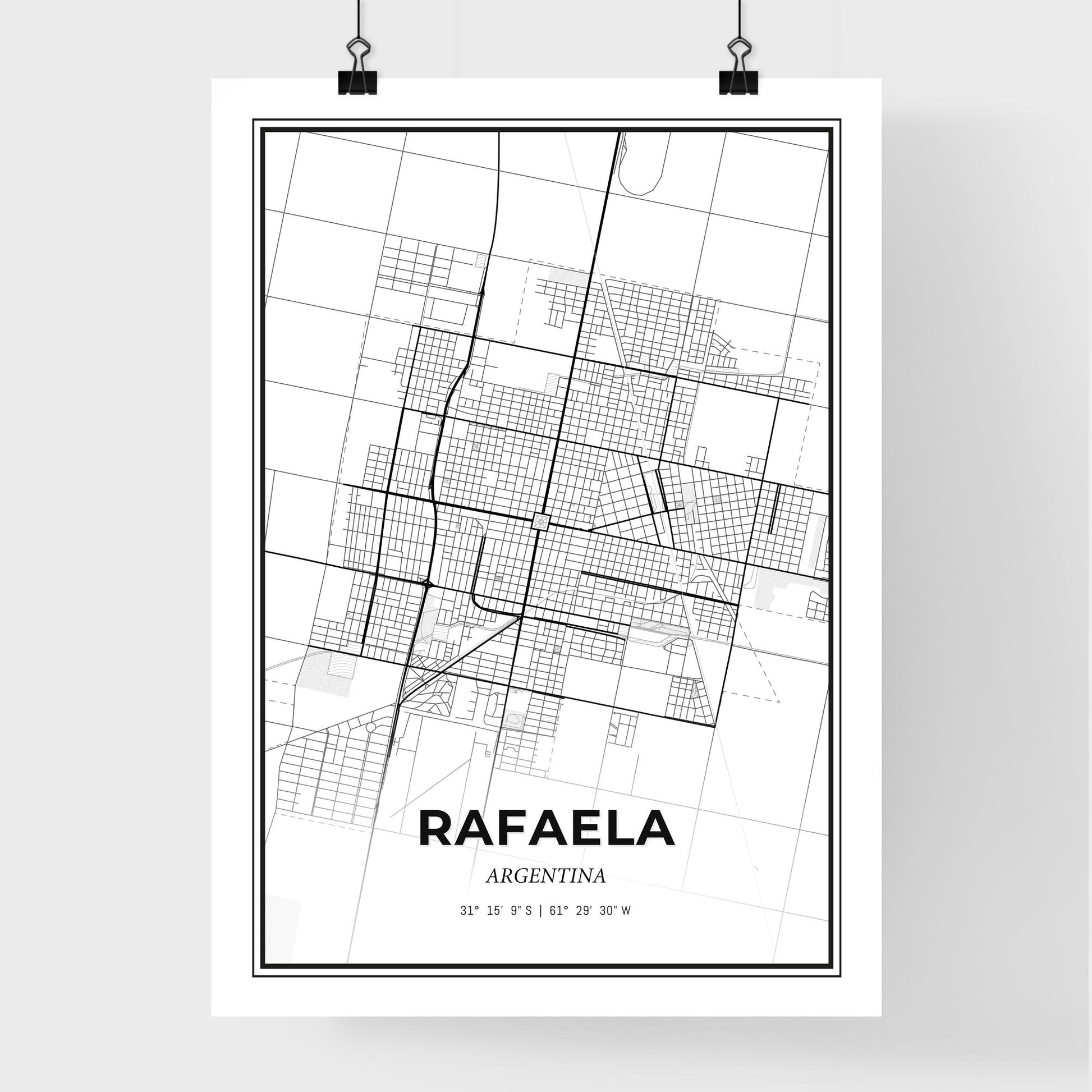 Rafaela Argentina - Premium City Map Poster