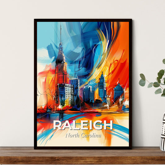 Vibrant Raleigh, North Carolina - A Painting Of A City