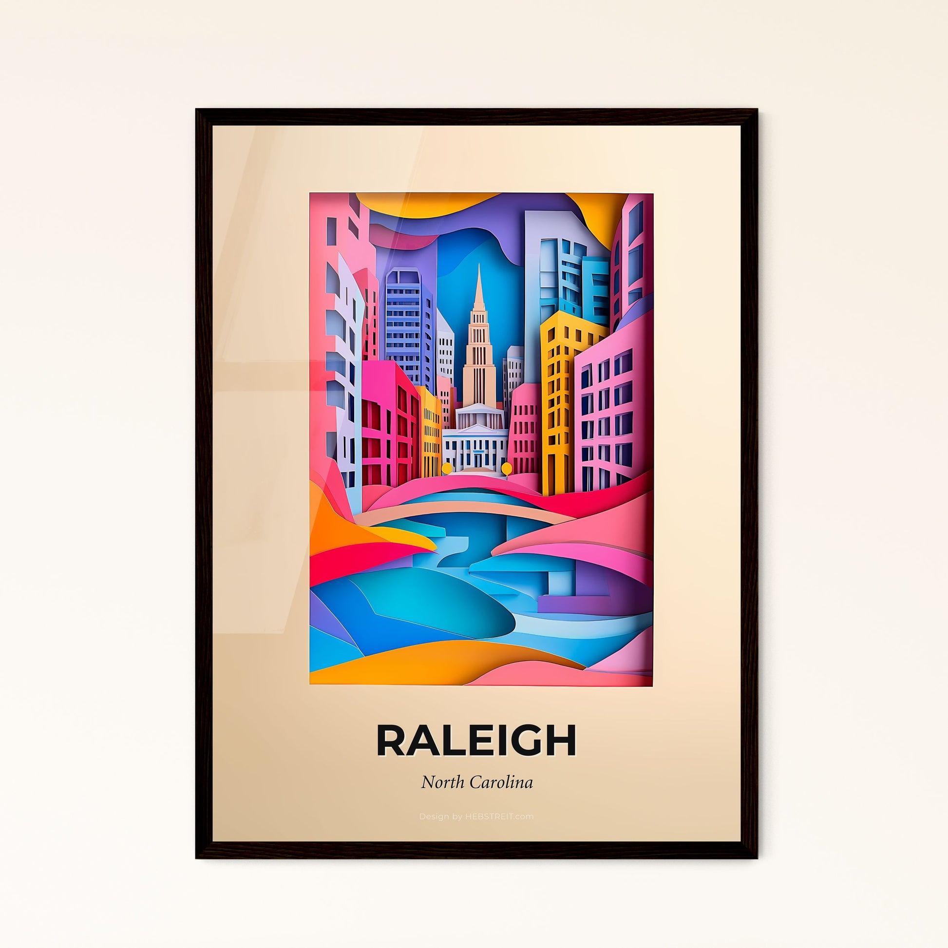 Vivid Raleigh, North Carolina - a city with a bridge and buildings