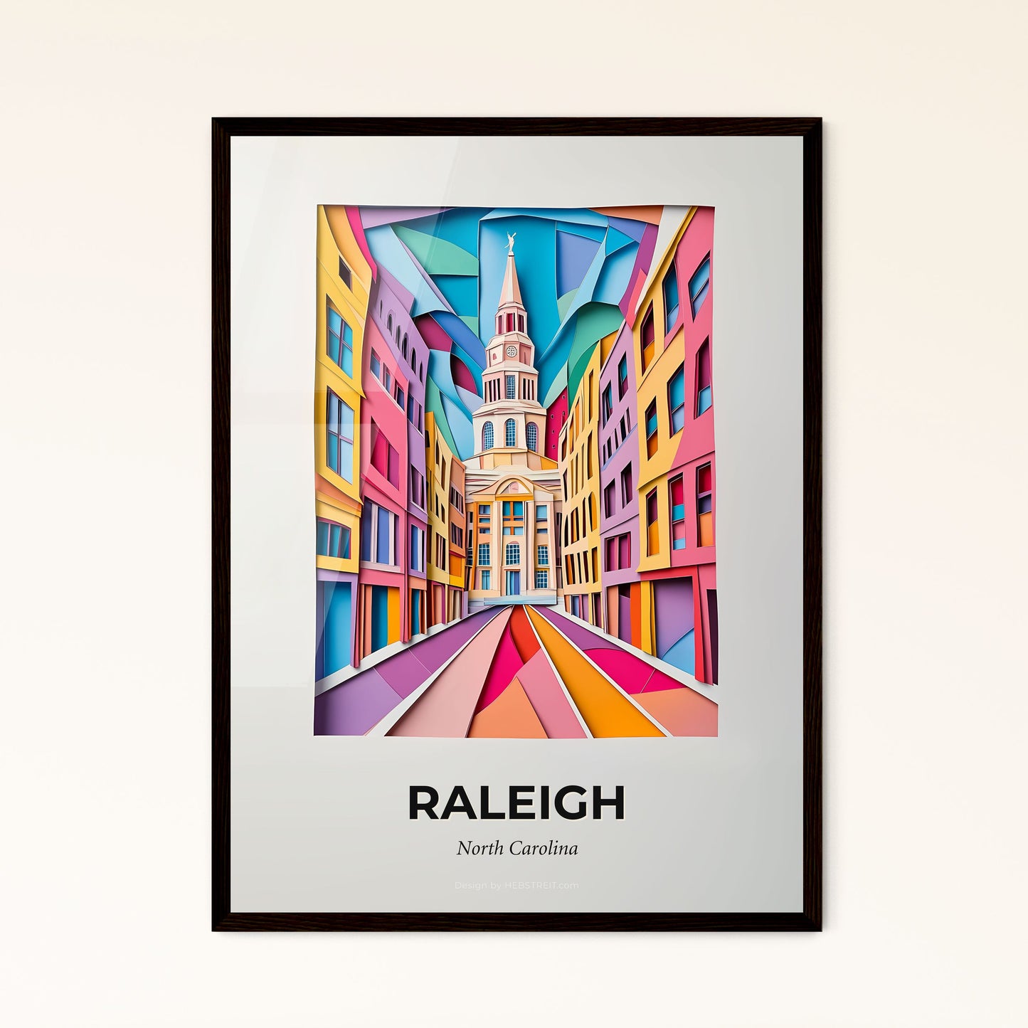 Vivid Raleigh, North Carolina - a city with a clock tower