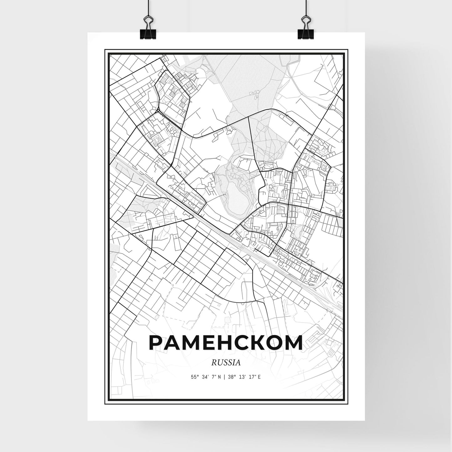 Ramenskoye Russia - Premium City Map Poster