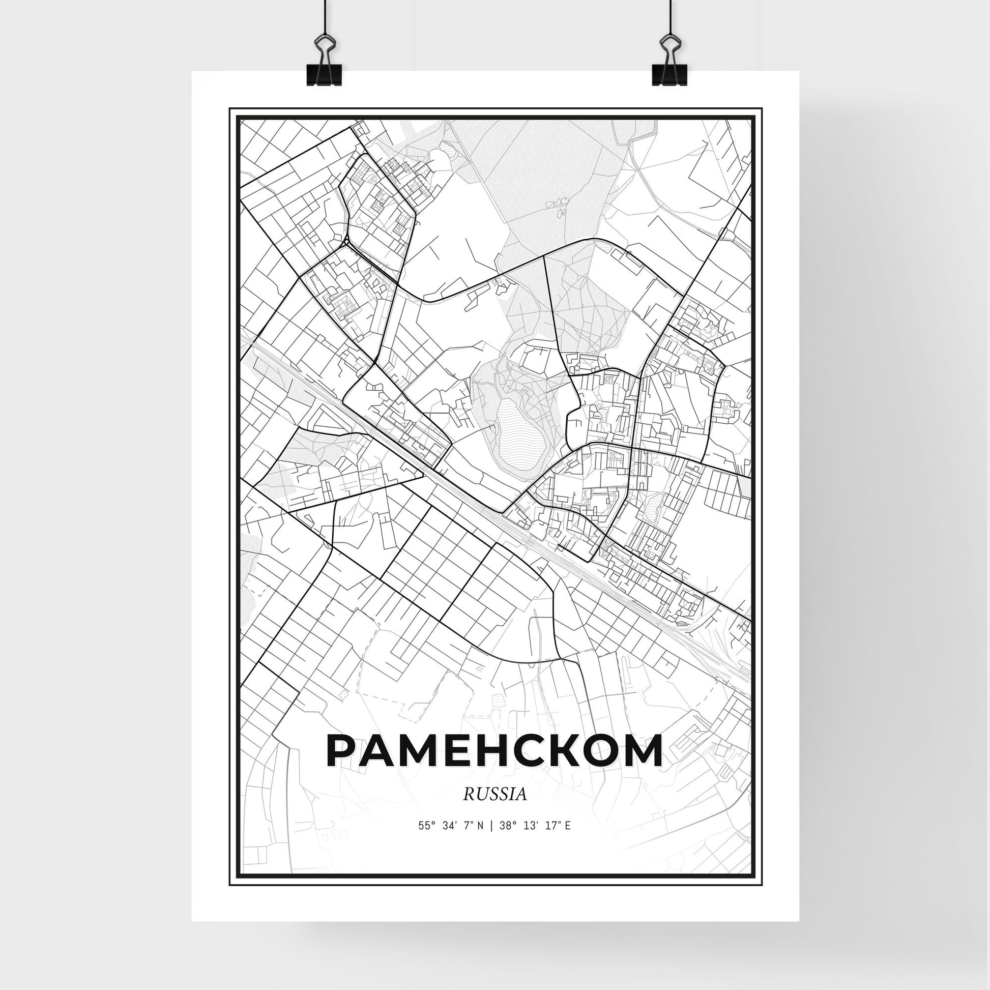 Ramenskoye Russia - Premium City Map Poster