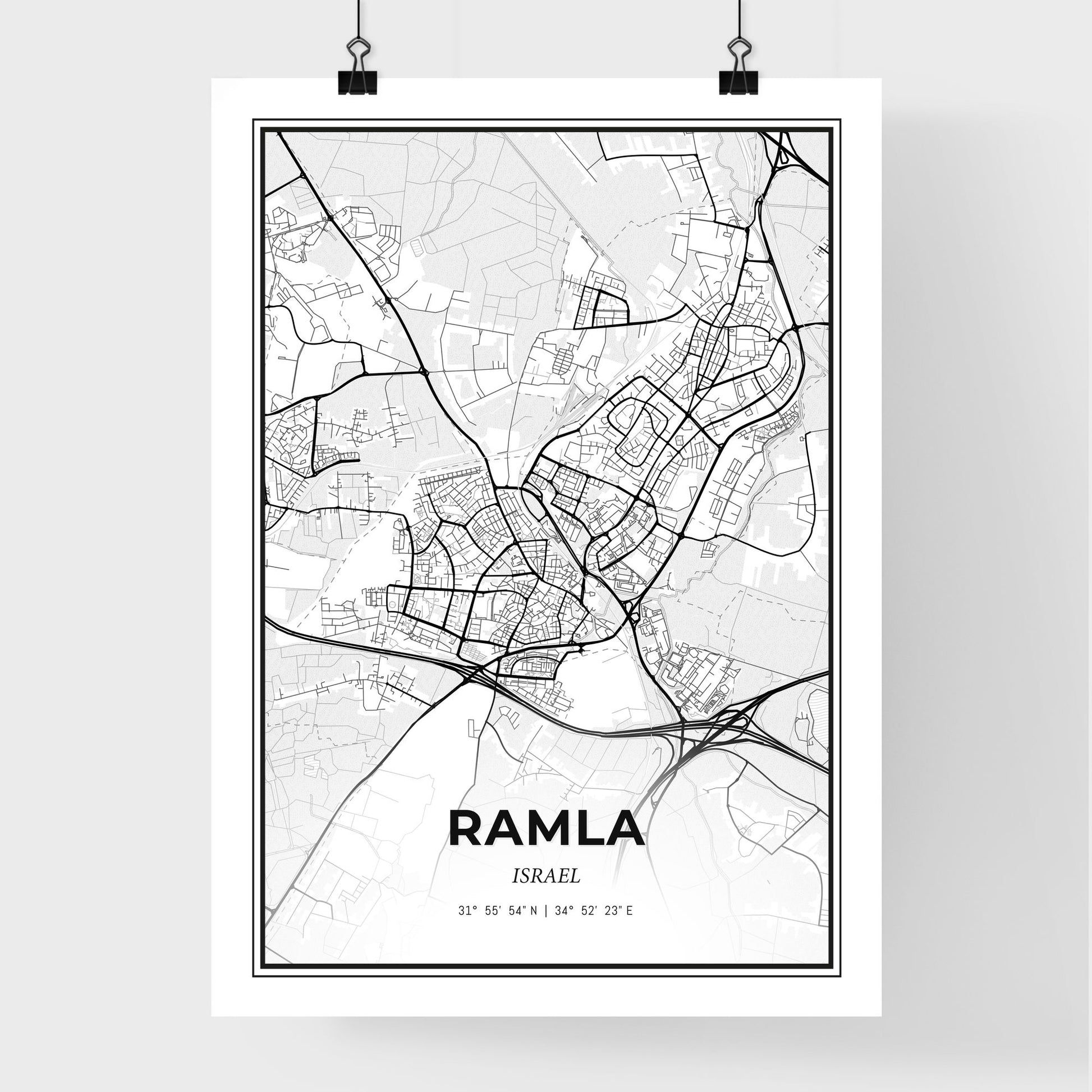 Ramla Israel - Premium City Map Poster