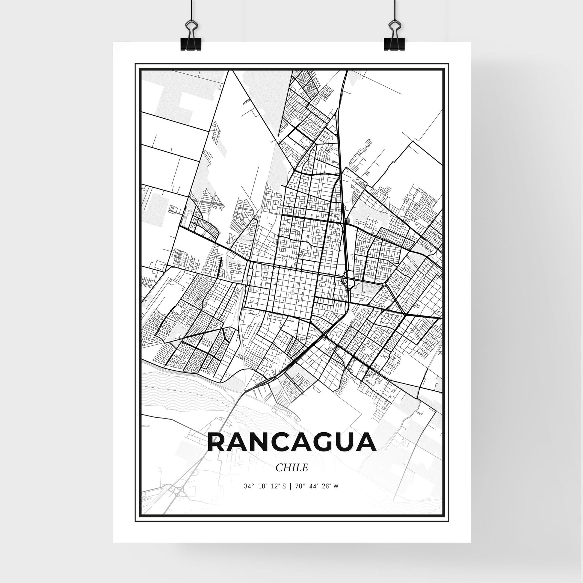 Rancagua Chile - Premium City Map Poster