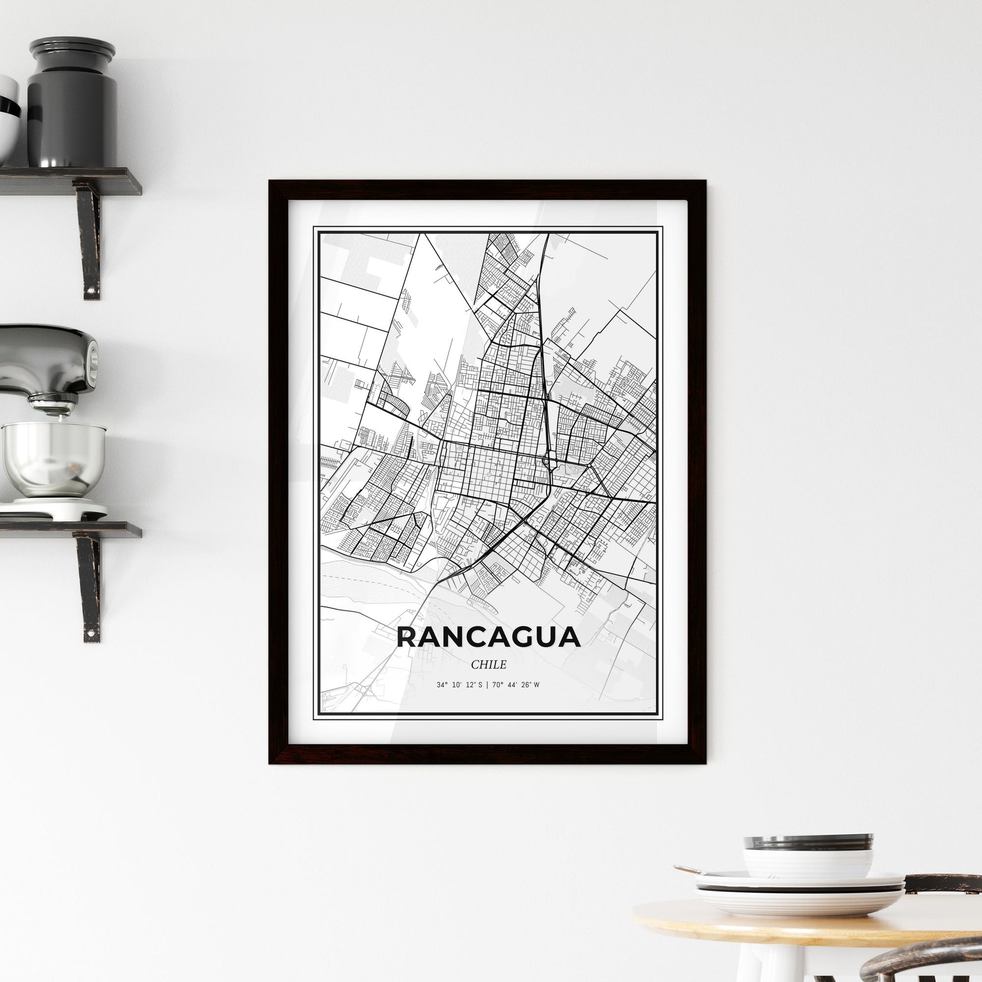 Rancagua Chile - Minimal City Map