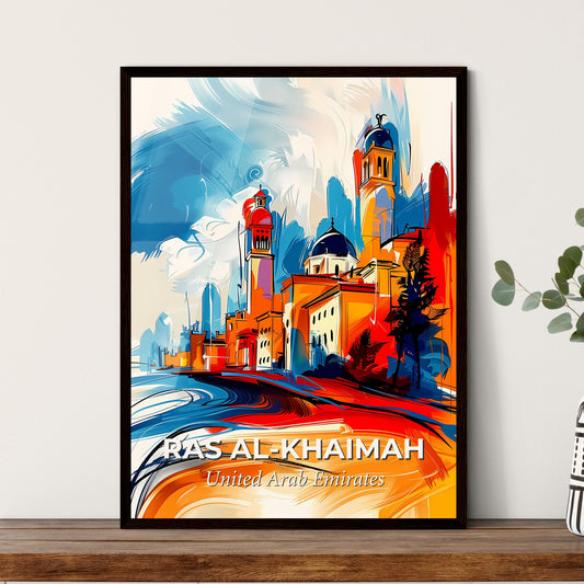 Vibrant Ras Al-Khaimah  , United Arab Emirates - A Painting Of A City