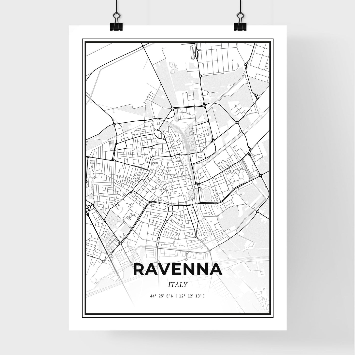 Ravenna Italy - Premium City Map Poster