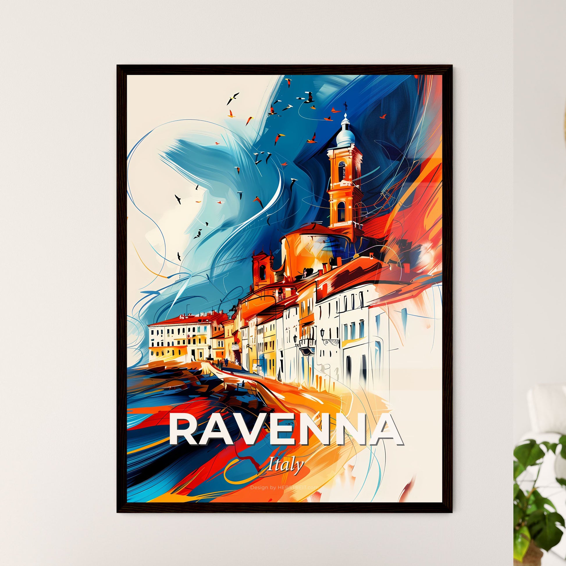 Vibrant Ravenna, Italy - A Painting Of A City