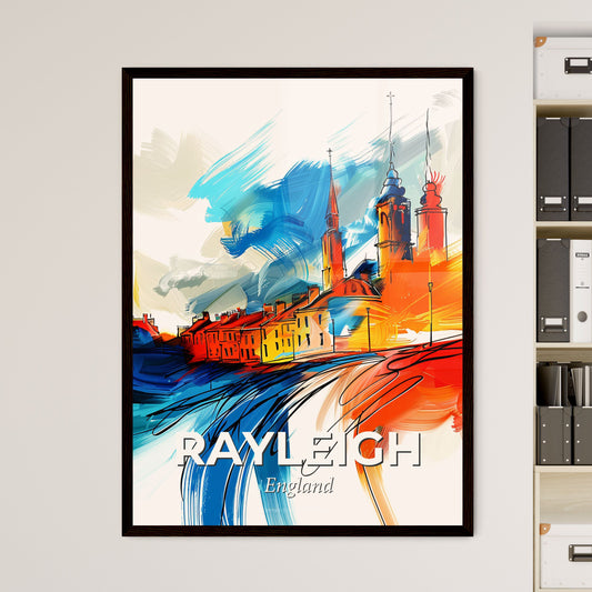 Vibrant Rayleigh, England - A Colorful Painting Of A City