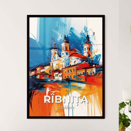 Vibrant Rîbnița, Moldova - A Painting Of A Building