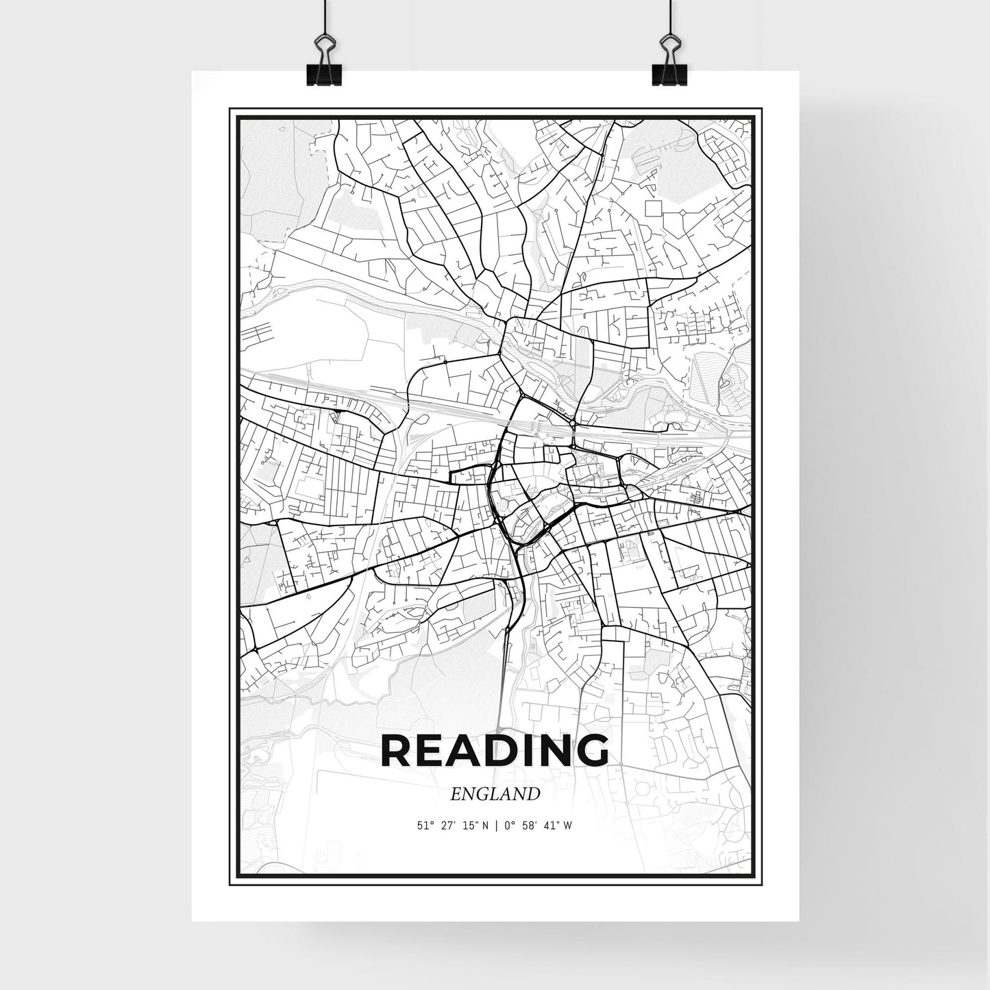 Reading England - Premium City Map Poster