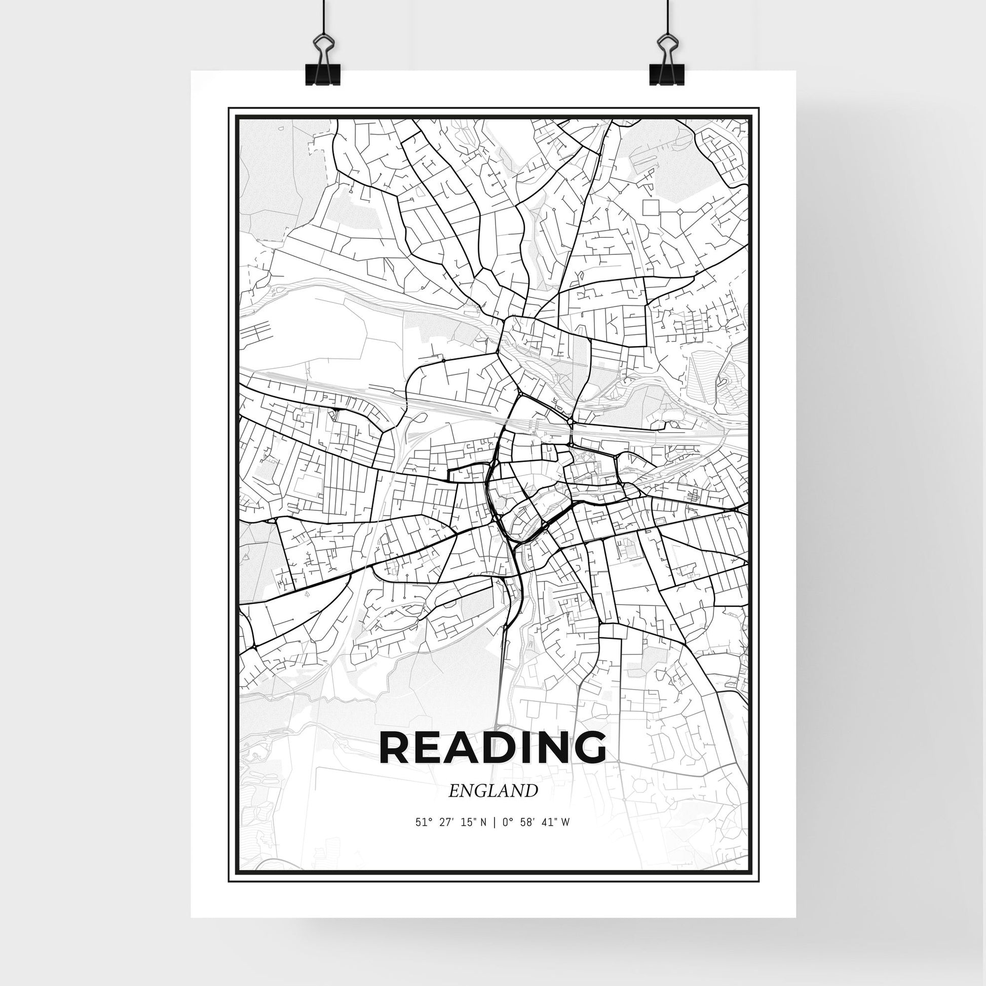 Reading England - Premium City Map Poster