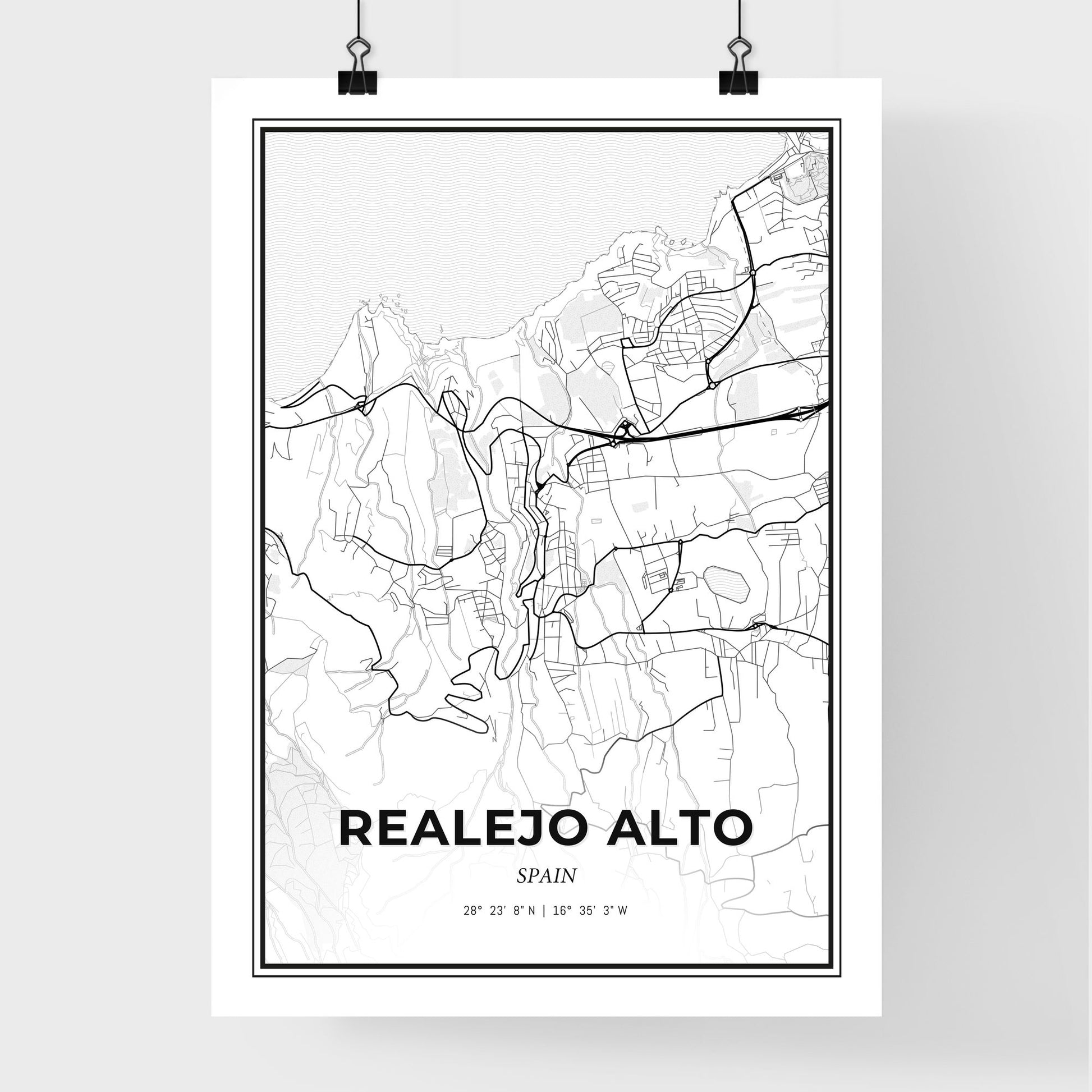 Realejo Alto Spain - Premium City Map Poster