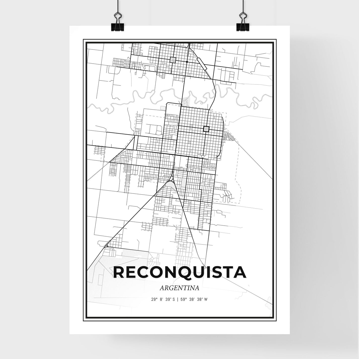 Reconquista Argentina - Premium City Map Poster