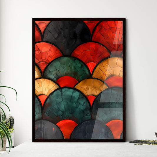Vibrant Art Deco Pattern - Framed Art Print