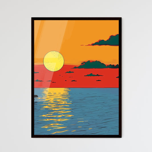 Golden Sunset Serenity - Framed Art Print