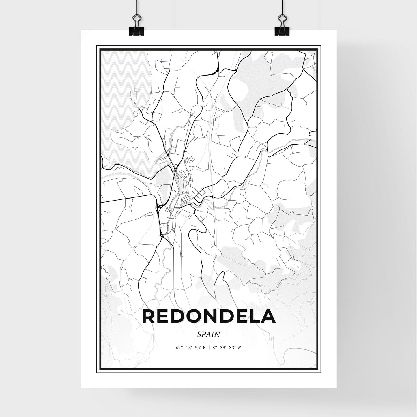 Redondela Spain - Premium City Map Poster