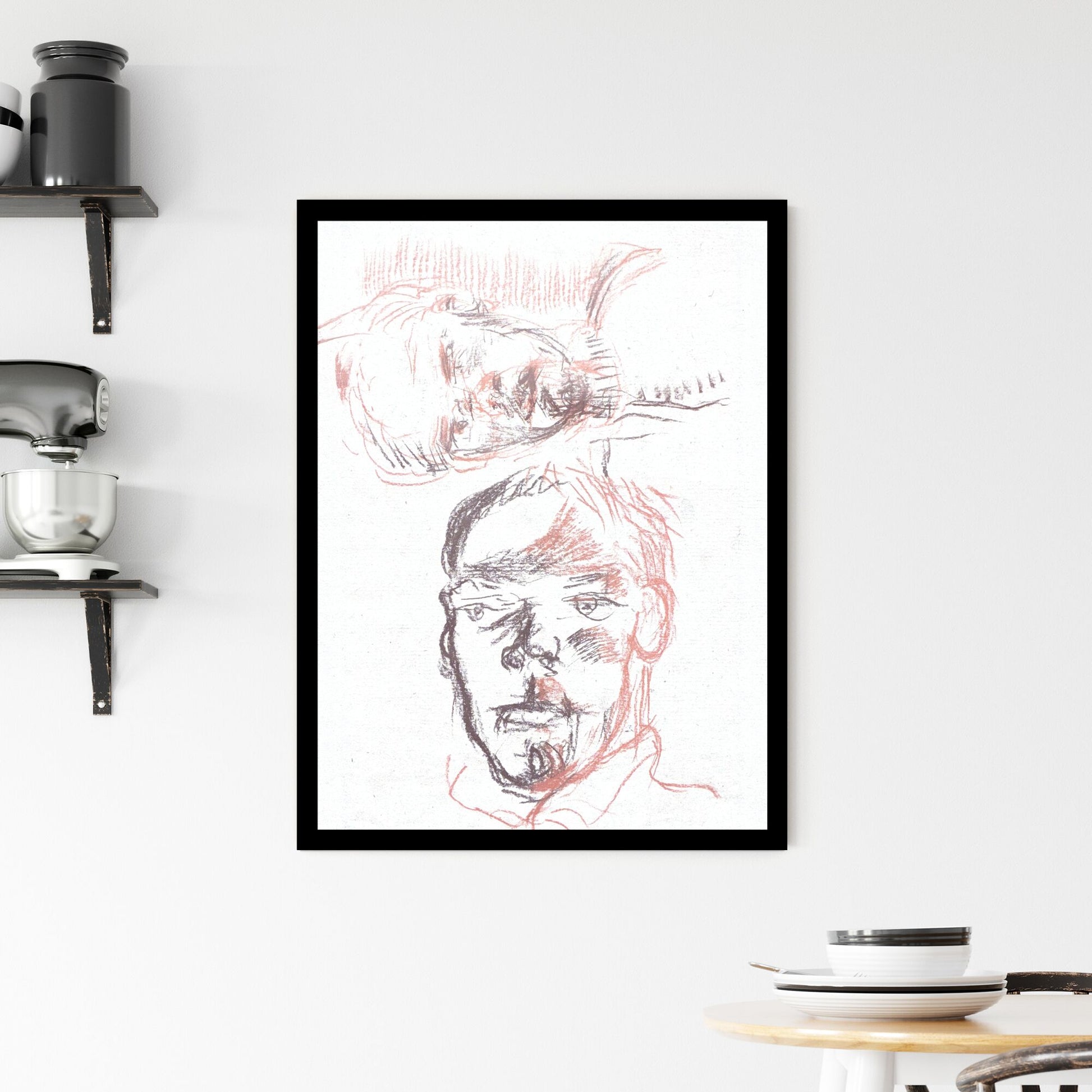 Reflections of Identity: Echoes Beneath the Surface Framed Print