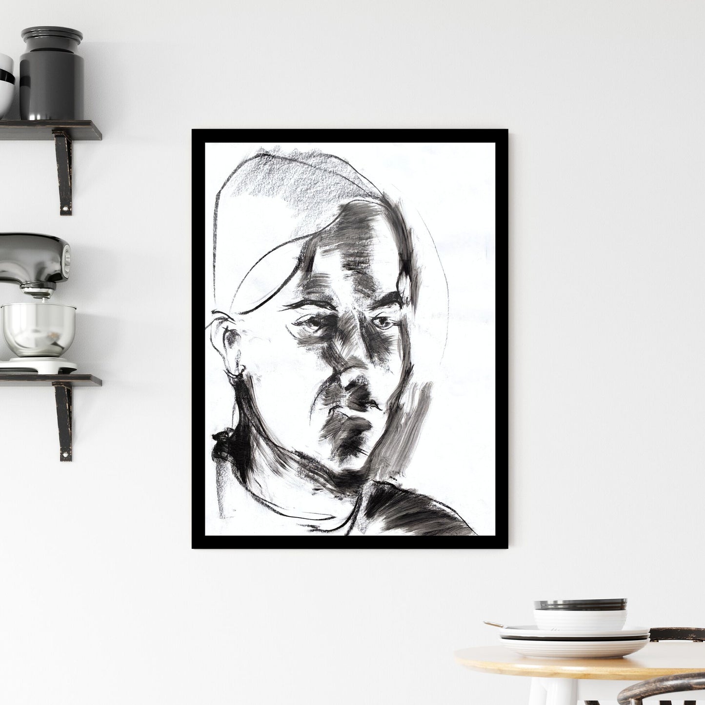 Reflections of Identity: Shadows and Light in Human Experience Framed Print