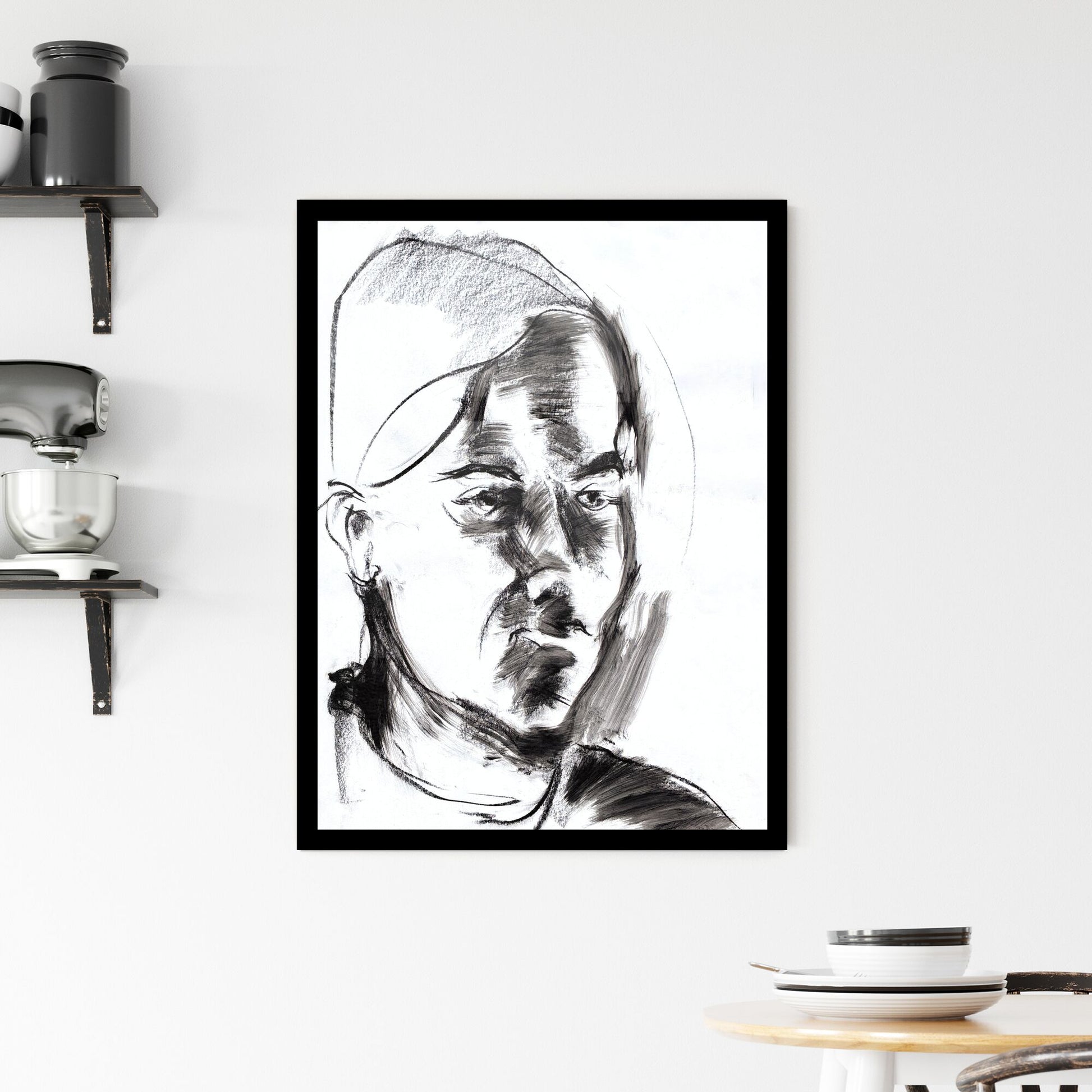 Reflections of Identity: Shadows and Light in Human Experience Framed Print