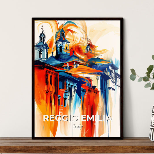 Vibrant Reggio Emilia, Italy - A Colorful Building With Towers And Spires