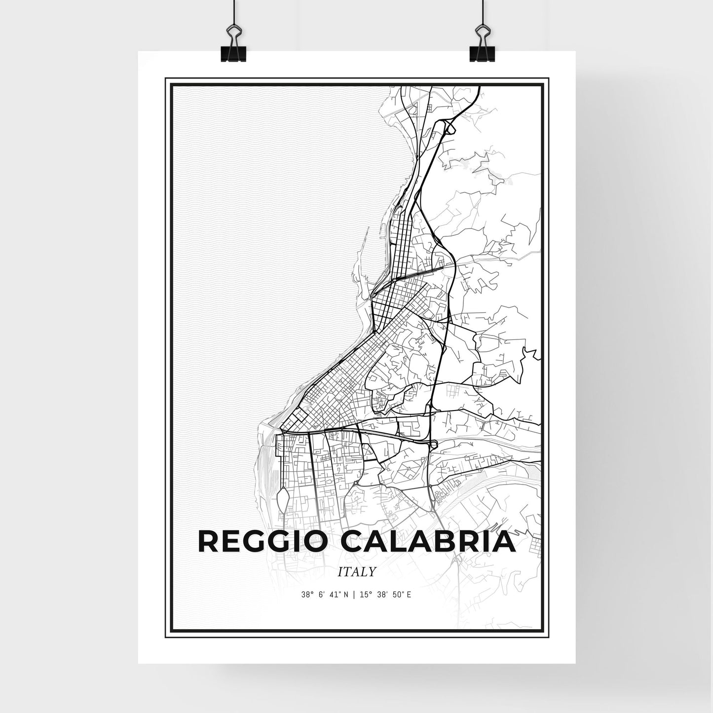 Reggio Calabria Italy - Premium City Map Poster