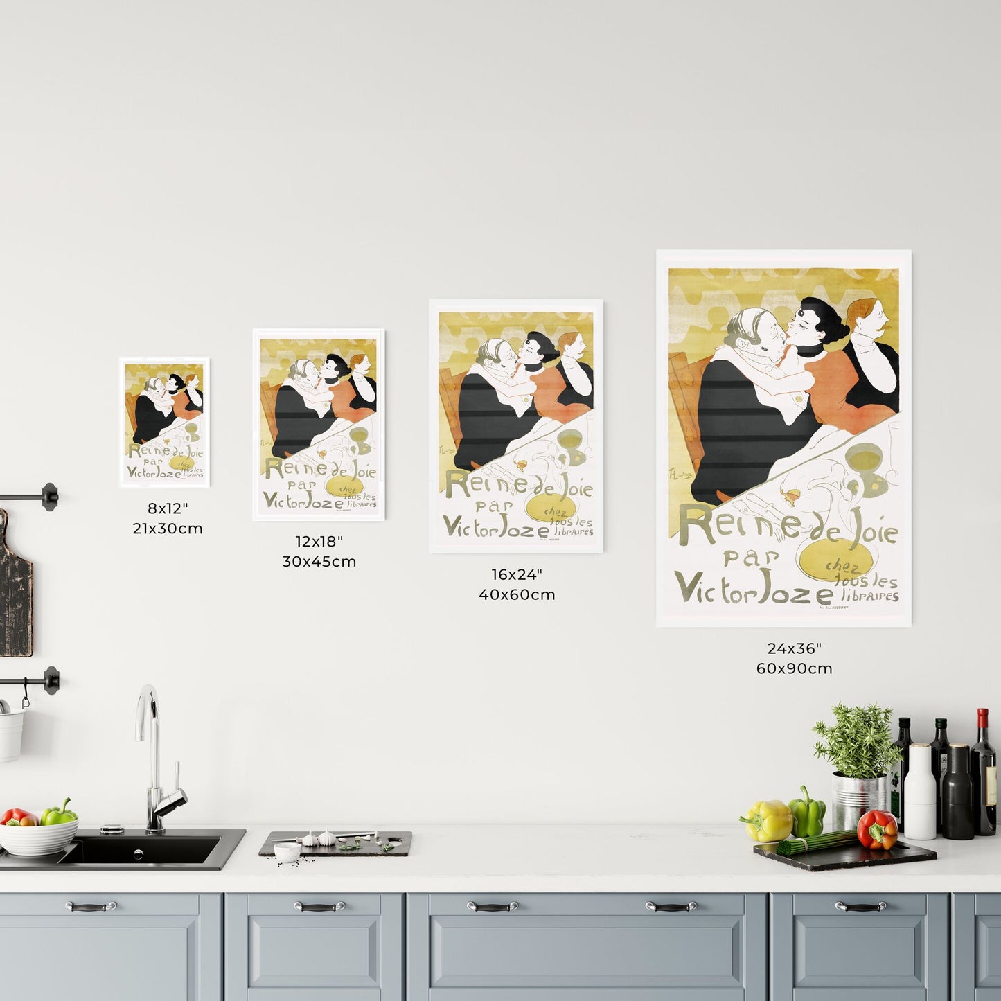 Reine de Joie – Henri de Toulouse-Lautrec Size Chart