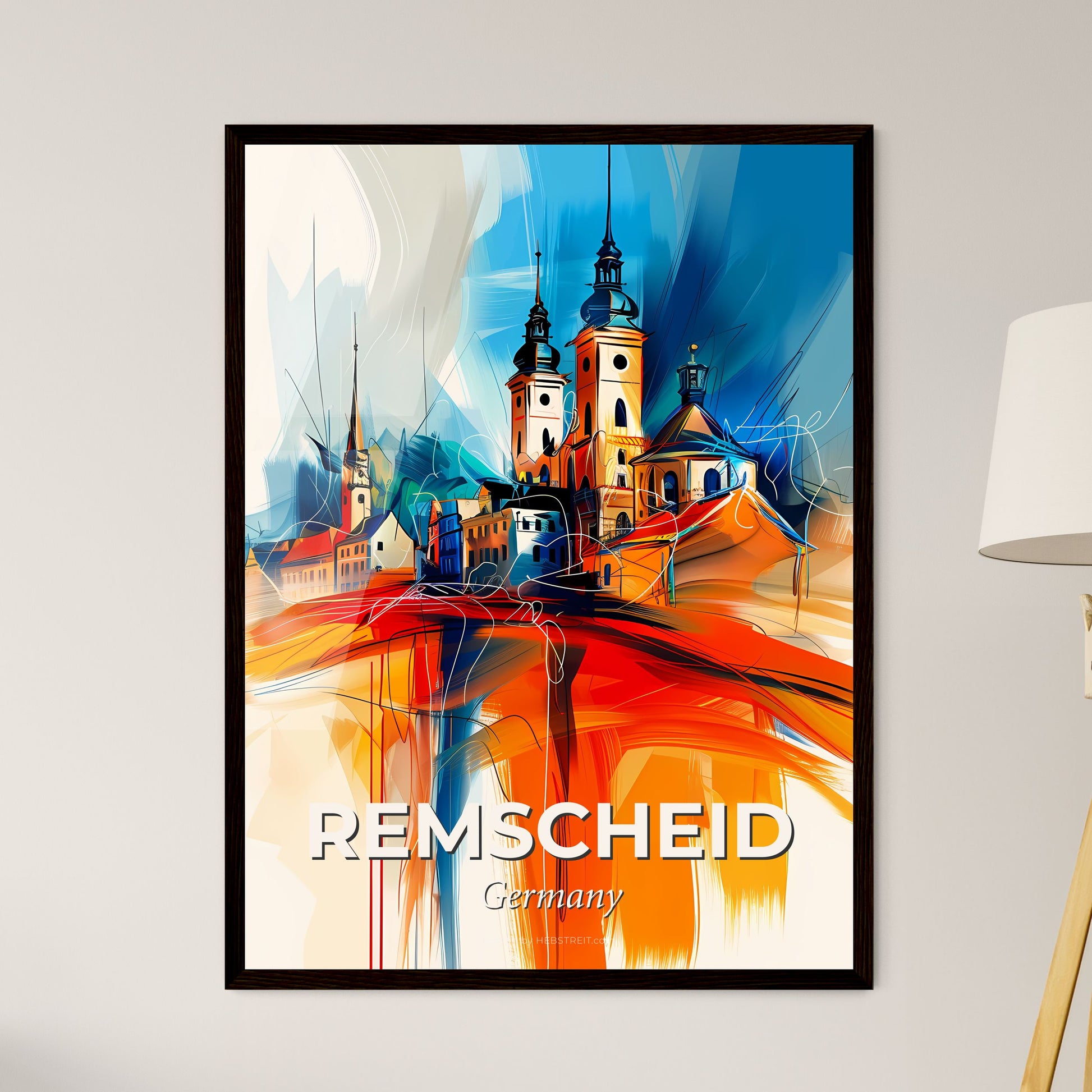 Vibrant Remscheid, Germany - A Painting Of A City