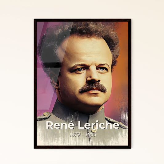 Portrait of René Leriche, 1879 - 1955. Impressionistic painting of a man with a mustache.