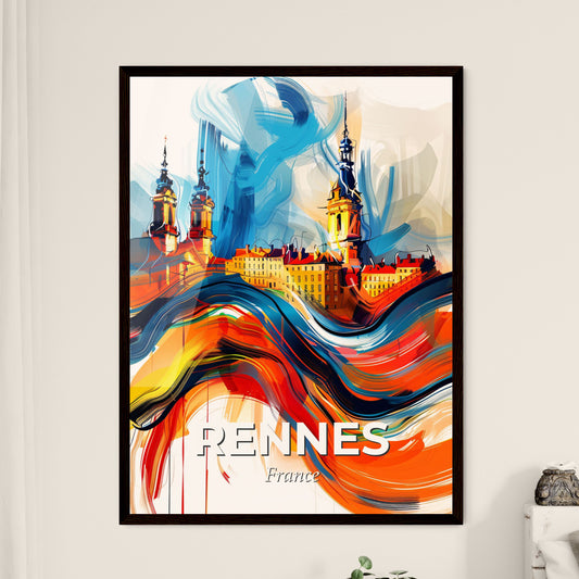 Vibrant Rennes, France - A Colorful Painting Of A City